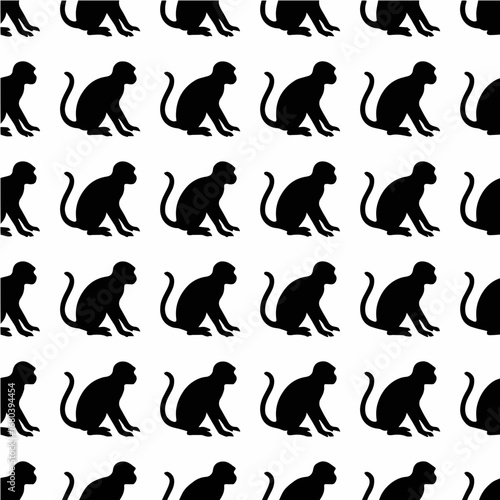 group of monkey silhouettes
