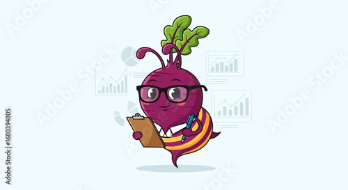 Smart Beetroot Character Analyzing Graphs for Business and Financial Data Display