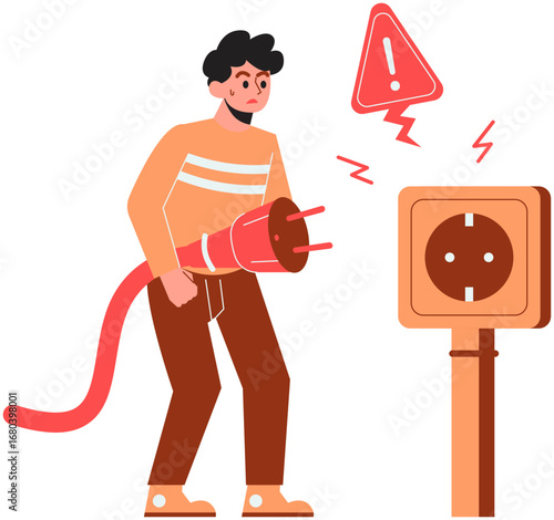 Electric Power Error Illustration