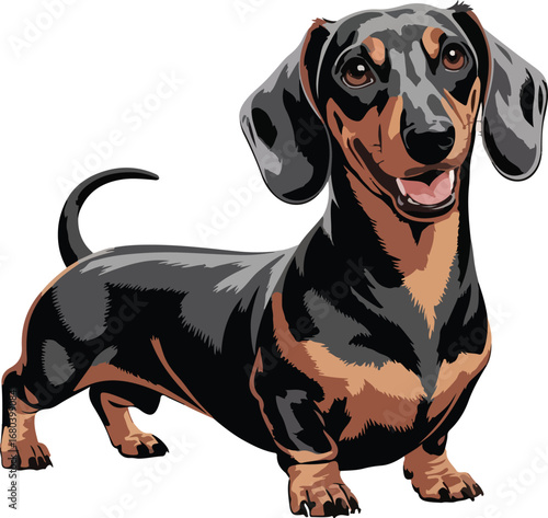 Cute Cartoon Bulldog Sitting Vector Illustration