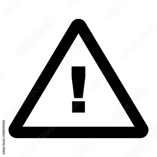 Black warning triangle exclamation danger symbol attention icon
