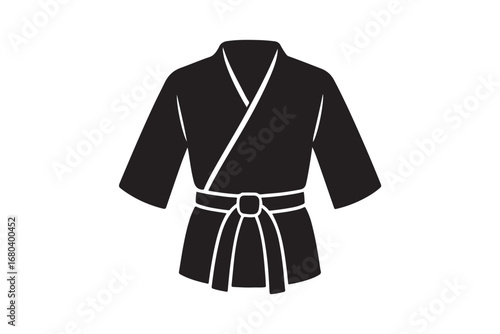 Hand drawn Karate kimono unifrom vector on white background 