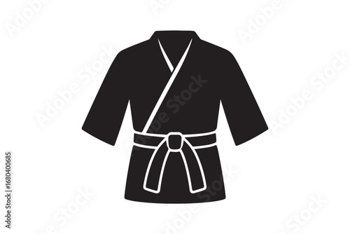 Hand drawn Karate kimono unifrom vector on white background 
