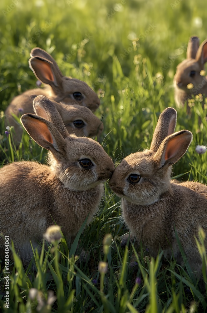 Obraz premium rabbit in the grass