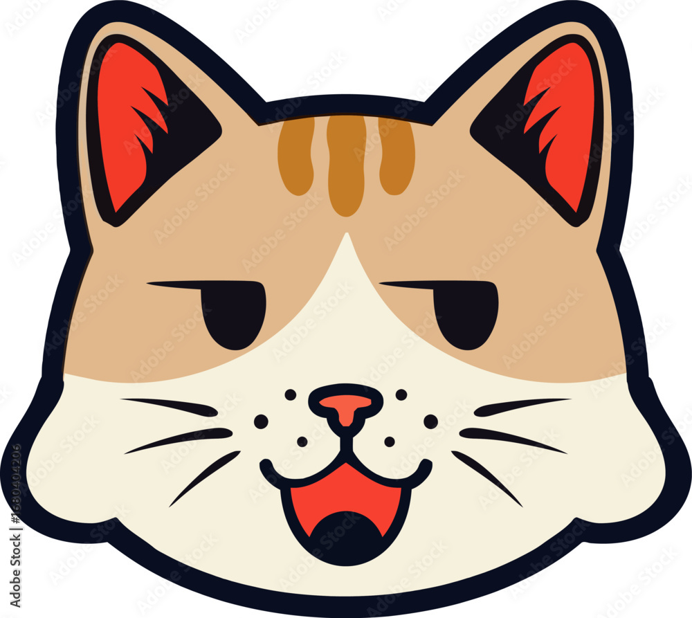 Fototapeta premium Adorable Cat Cartoon Character