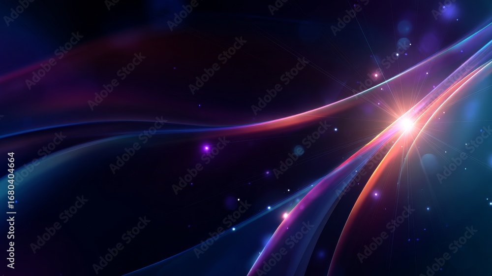 Fototapeta premium Abstract digital rendering with deeply saturated colors, dynamic lattice structures, glowing attributes,