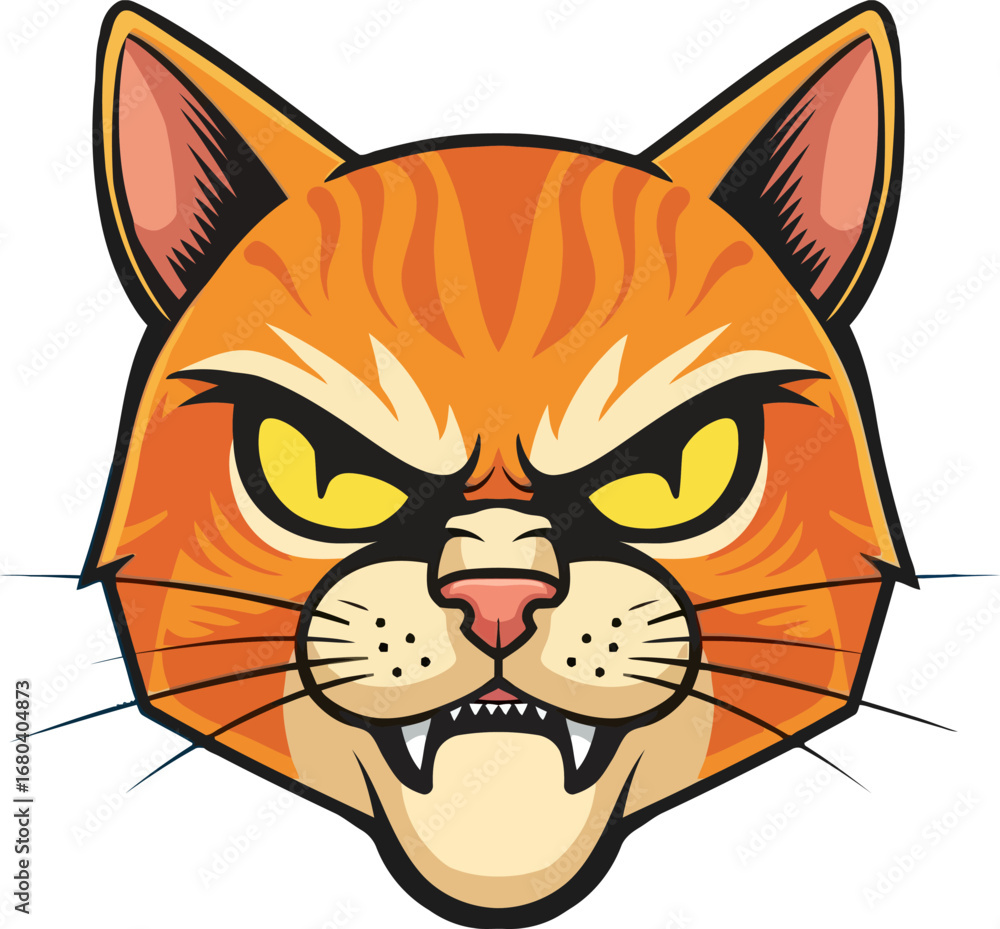 Fototapeta premium Adorable Cat Cartoon Character