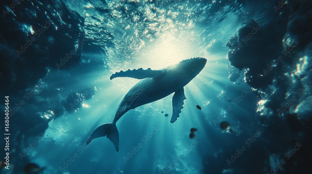 Naklejka premium Serene Underwater World