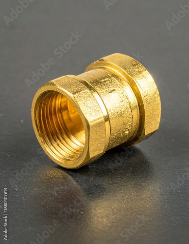Gold Plumbing Fitting Close-up