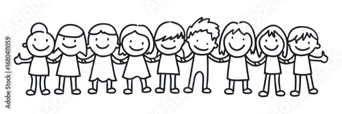 PNG Teamwork doodle illustrated drawing sketch.