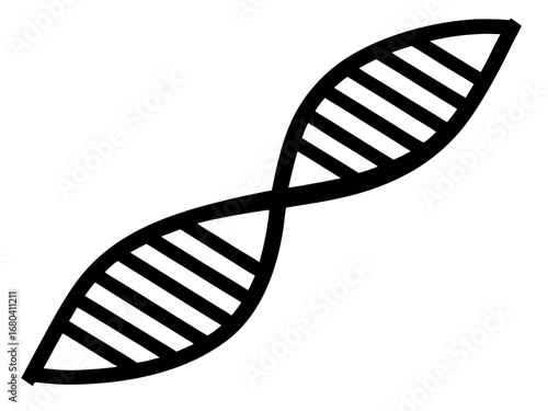 DNA Strand , Helix simple   silhouette vector
