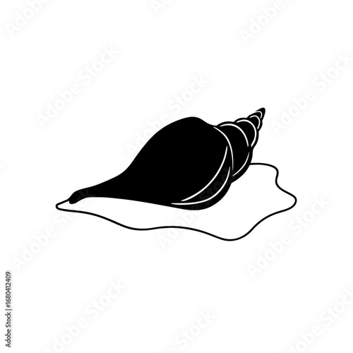 shankha  conch  resting on silk cloth