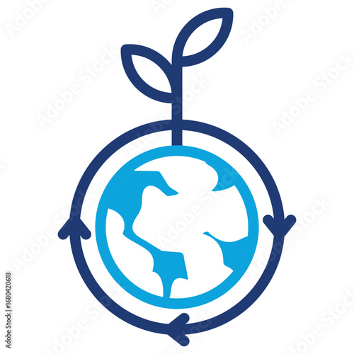 Sustainable Development mixed color icon