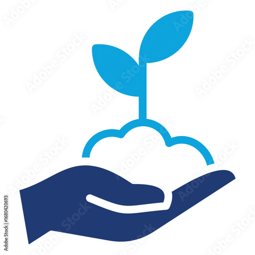 Reforestation mixed color icon