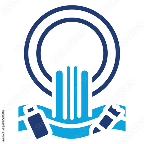 Water Pollution mixed color icon