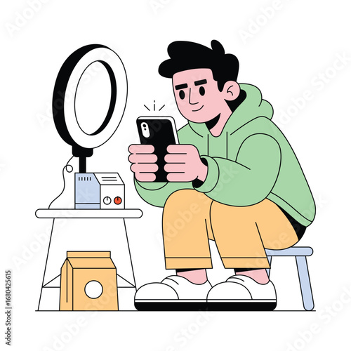 Product Shoot Vector illustration. EPS 10 file