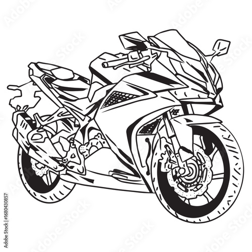 Modern Sportbike on Road