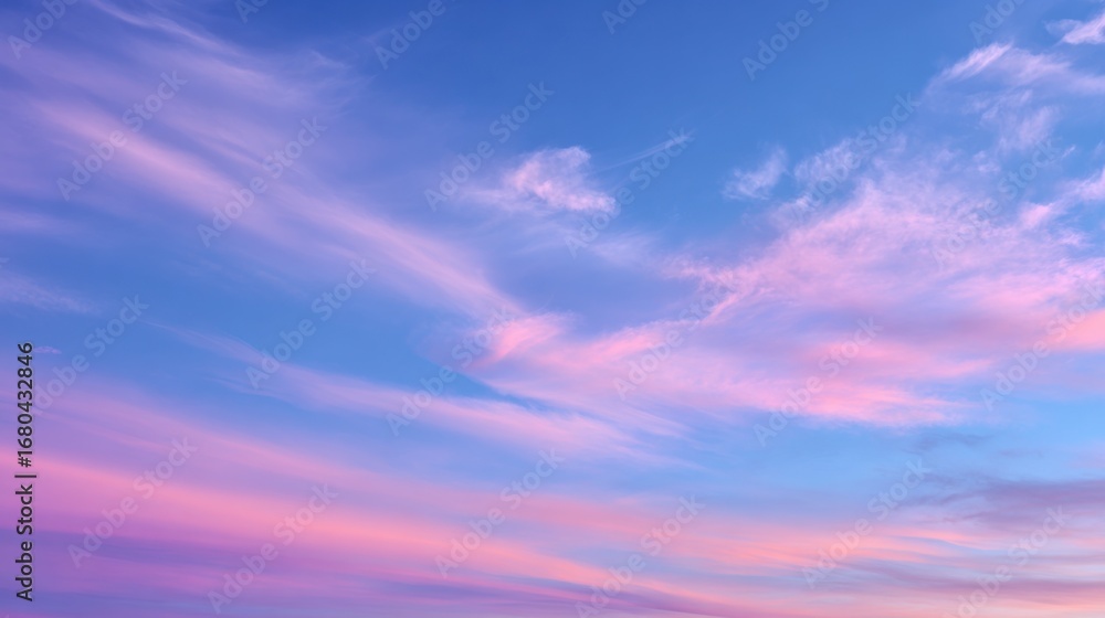 Fototapeta premium A Minimalist Blue Hour Sky With A Serene Color Gradient
