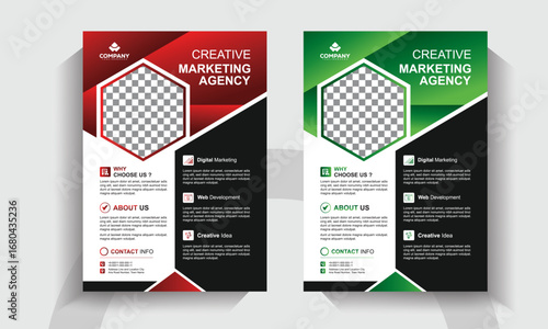 Creative Business Marketing Flyer Bundle. Corporate Agency Poster Templates. Modern Professional Advertising and Branding Layouts.