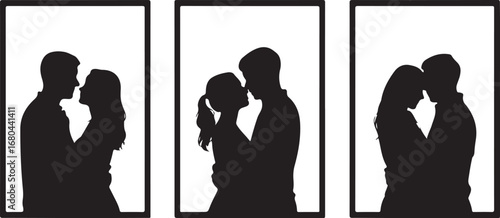 Romantic Couple Silhouette Vector

Loving Pair Silhouette Illustration

Together Forever Silhouette Design