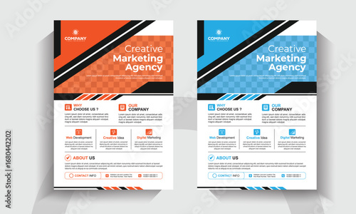 Modern Corporate Marketing Flyer Template. Creative Business Agency Poster Design. Digital Advertising and Branding Layout. 