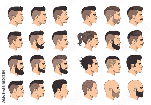 Discover diverse modern hairstyles and beard styles for men in this stylish collection.