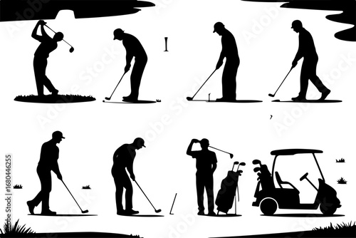 Golf, "Swing in Harmony"  Vector