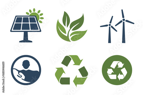 ecology icons set