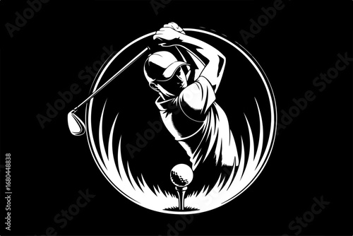 Golf, "Swing in Harmony"  Vector