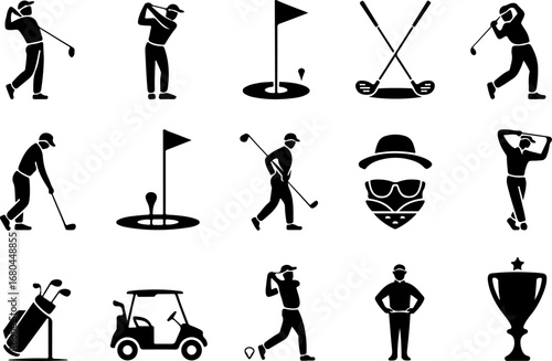 Golf, "Swing in Harmony"  Vector