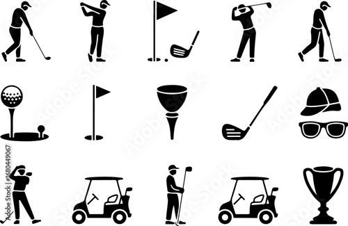 Golf, "Swing in Harmony"  Vector