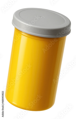 Plastic film canister with a snap-on lid