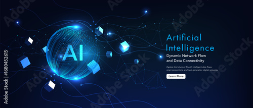 AI Technology Futuristic Background 02