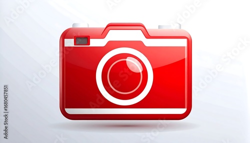 Red 3D camera icon