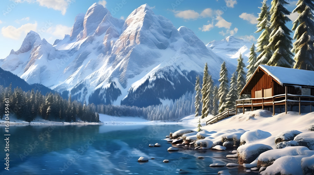 Fototapeta premium lake in the mountains