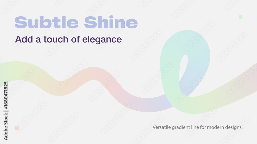 Fototapeta premium Rectangular Minimalist Design with Pearlescent Line & Text