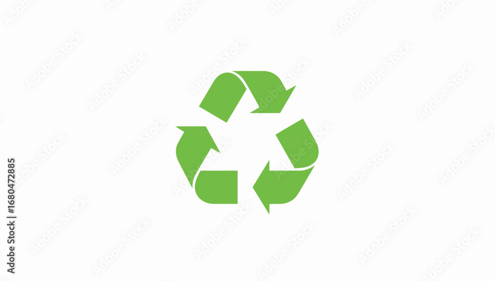 Obraz premium Green Recycling Symbol Depicting Environmental Conservation and Sustainability
