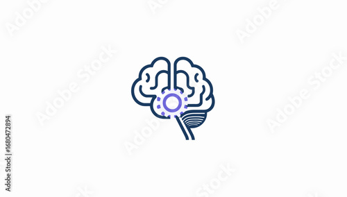 Abstract Brain with Integrated Gear Mechanism Design