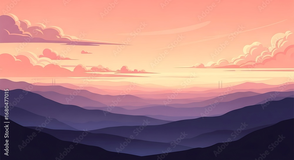 Obraz premium Sunrise Mountain View.