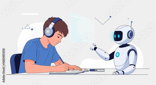 Digital Student And Robot Collaborate In Education, Utilizing Modern Technology
