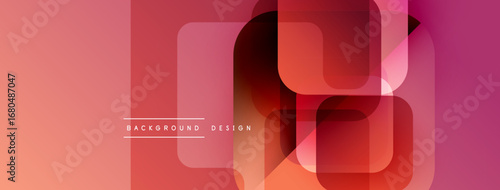 Abstract geometric shapes, warm color gradients. Modern design elements create dynamic visual texture. Minimalist composition, suitable banner or header.