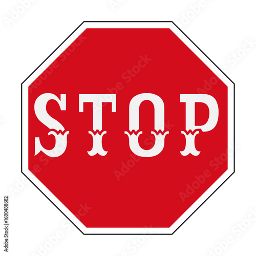 Free Download Red Octagon STOP Sign Illustration – Road Safety Symbol - GFXLoad