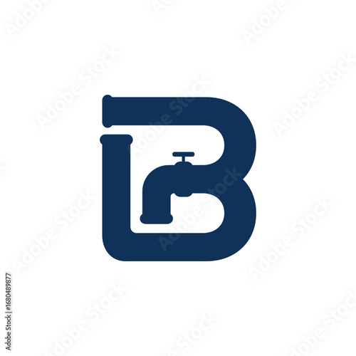 combining the concept of the letter B and water pipes