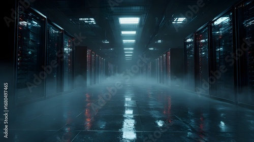 Discover a secretive cyber-punk data center, a general set of advanced technology.
