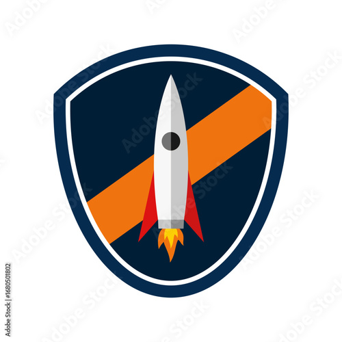 rocket space badge element