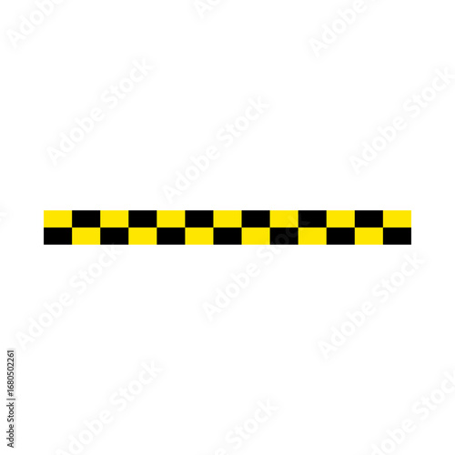 black and yellow taxi border line element