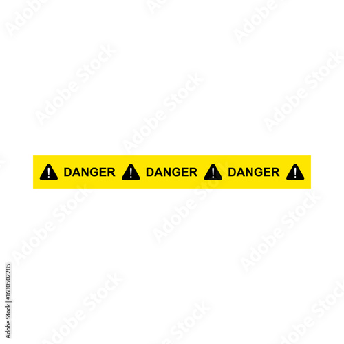 yellow caution sign border element