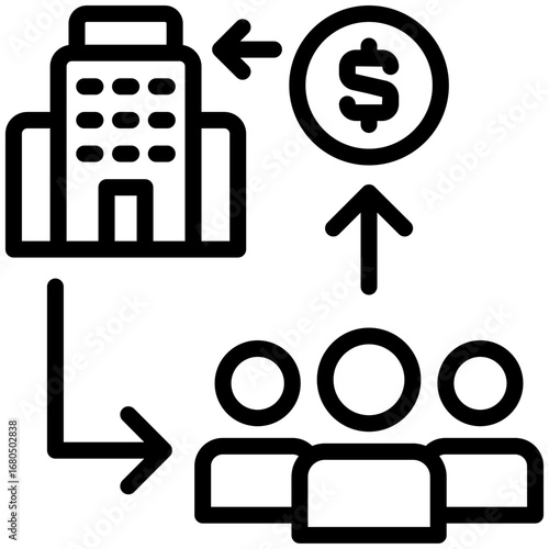 venture icon isolated on white background. vector illustration icon for analyis and market share