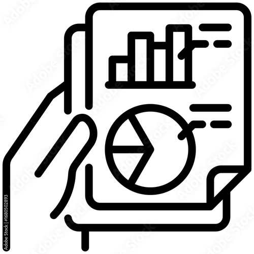 report icon isolated on white background. vector illustration icon for analyis and market share