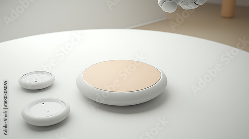 Modern minimalist devices on a sleek white table